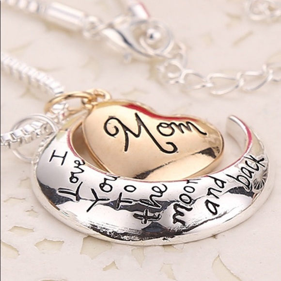 Mom Necklace. I love you to the moon and back - Picture 2 of 6